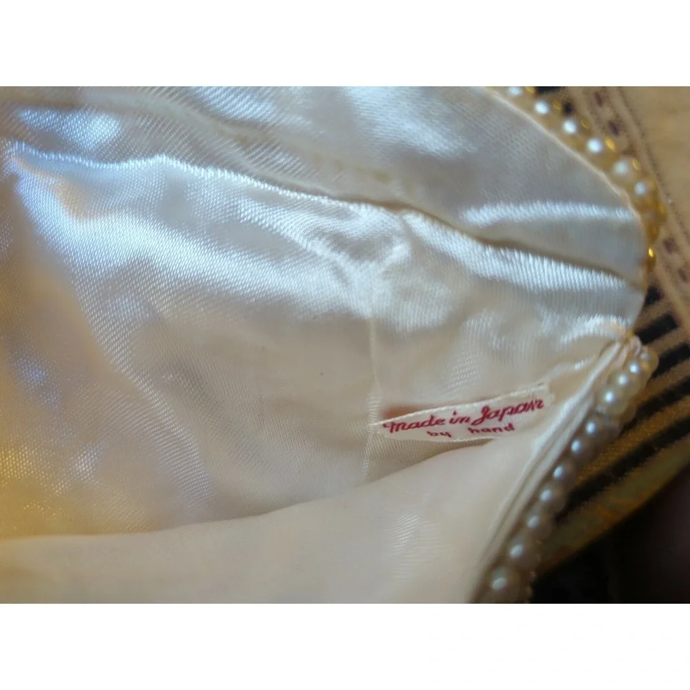 Gorgeous‎ Vintage Ivory Handmade in Japan Beaded Sequin Purse